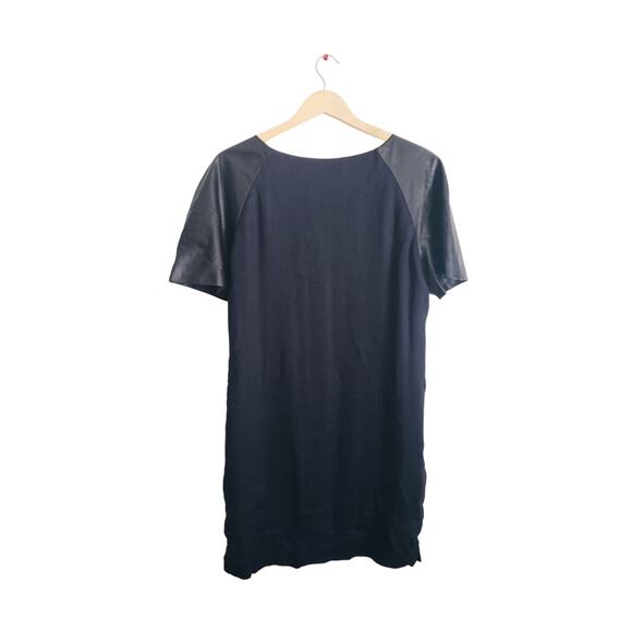 Jonathan Simkhai Linen & Vegan Leather Mini Dress Size 6 - Picture 2 of 4